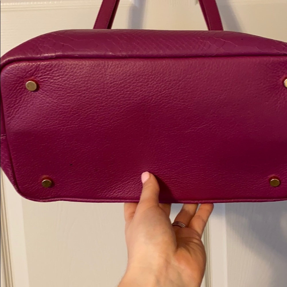 Gigi New York Embossed Python Leather Teddie Tote - image 5